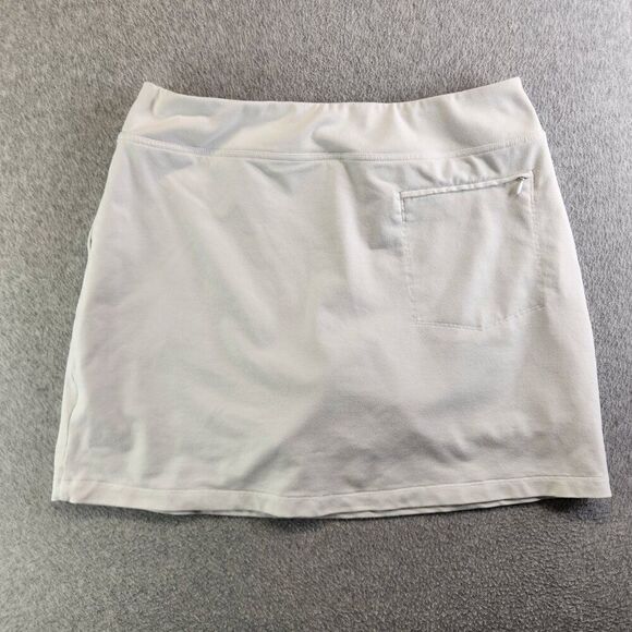 Footjoy Skort Womens L White Jersey Knit Zip Pocket Short Lined Skirt Golf FJ - Picture 5 of 13